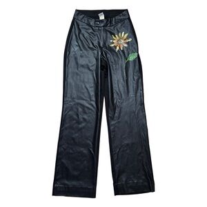vintage 90s faux leather pants